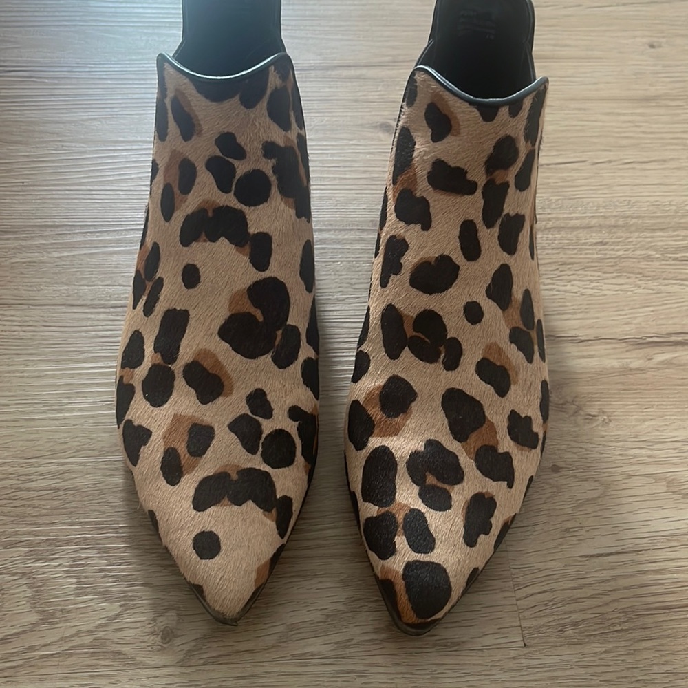 Cole Haan animal print booties